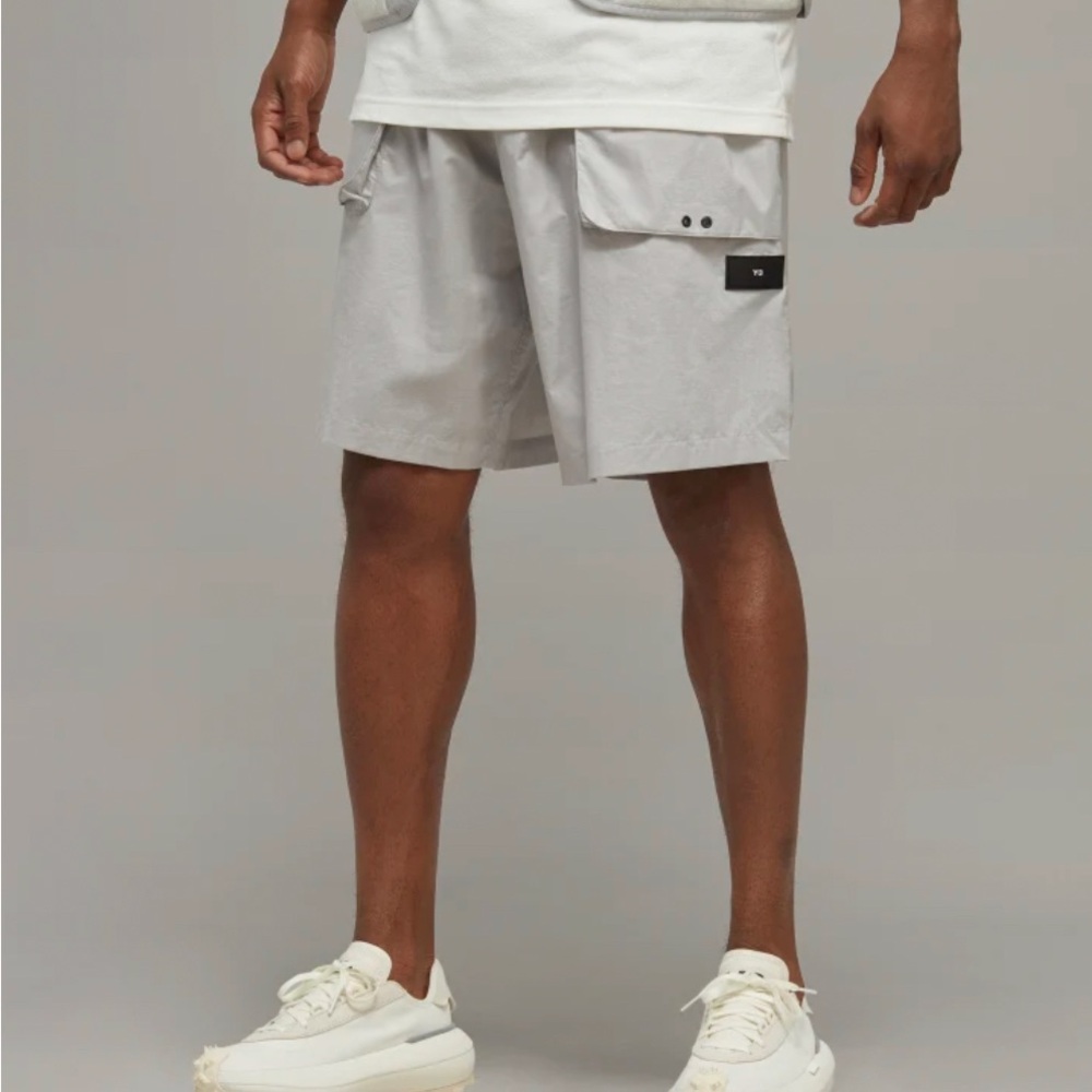 New Adidas Y-3 Ripstop Relaxed Fit Shorts Stone/Black Men’s Size M HZ8817